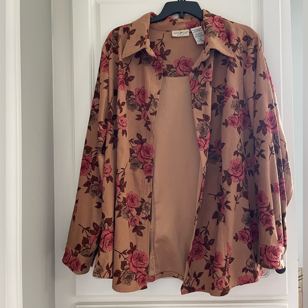 White Stag Rose Button Down jacket size 18w/20w